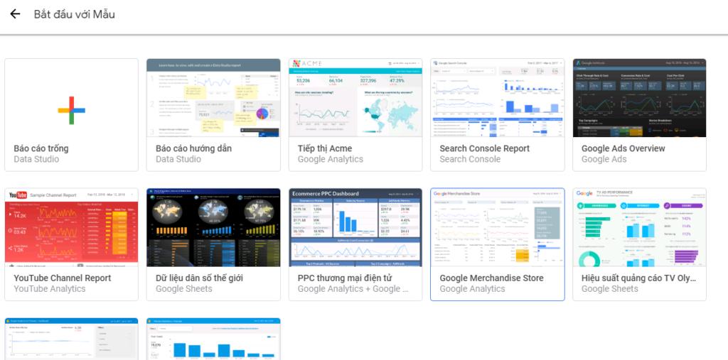 Hướng dẫn sử dụng Dashboard của Google Data Studio